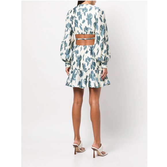 SIMKHAI LONDYN FLORAL CUTOUT MINI DRESS - Picture 2 of 4